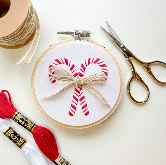 Candy Cane Embroidery Kit