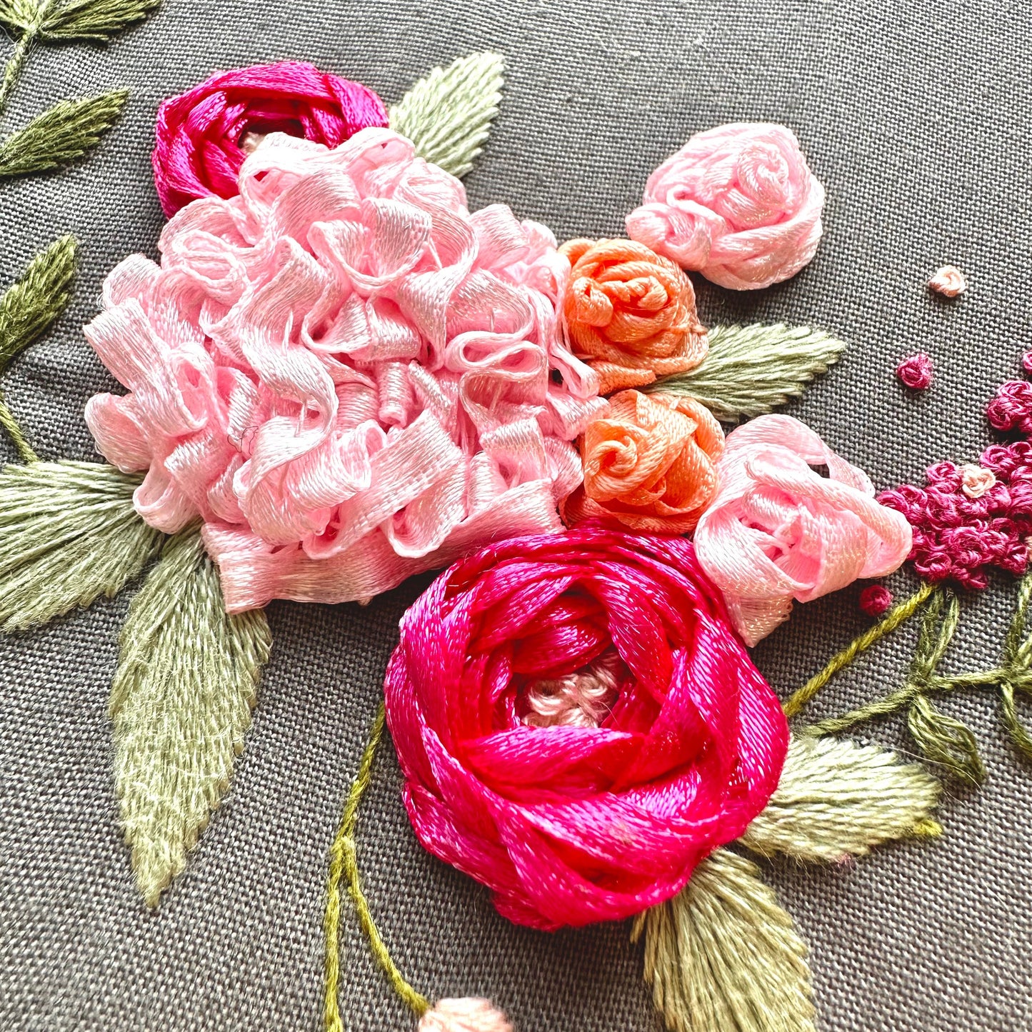 Ribbon Flower Hand Embroidery Kit
