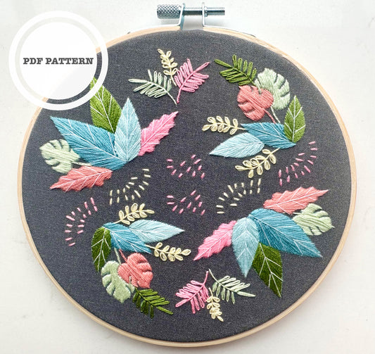 Spring Flowers Embroidery Pattern