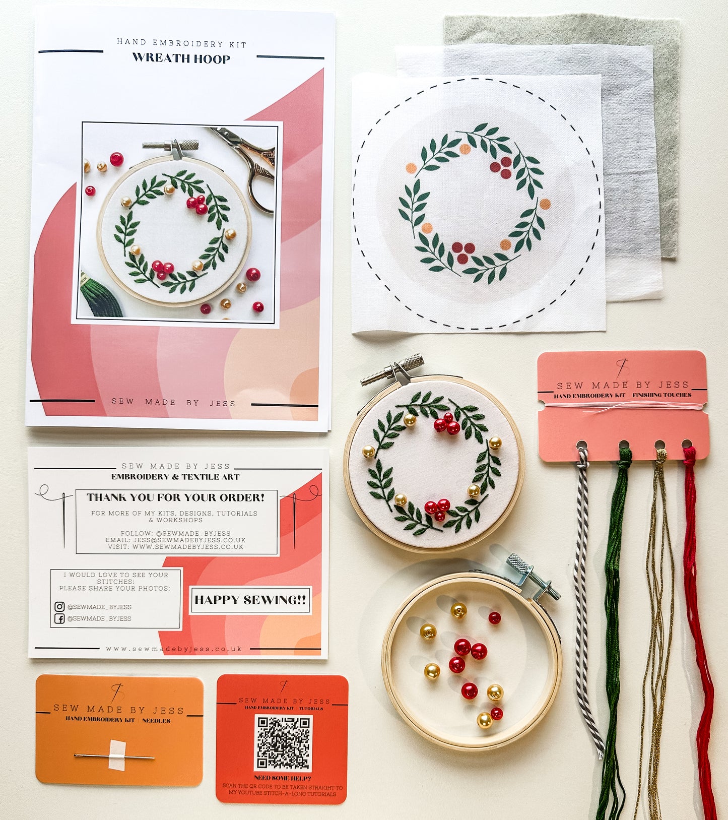 Christmas Wreath Embroidery Kit