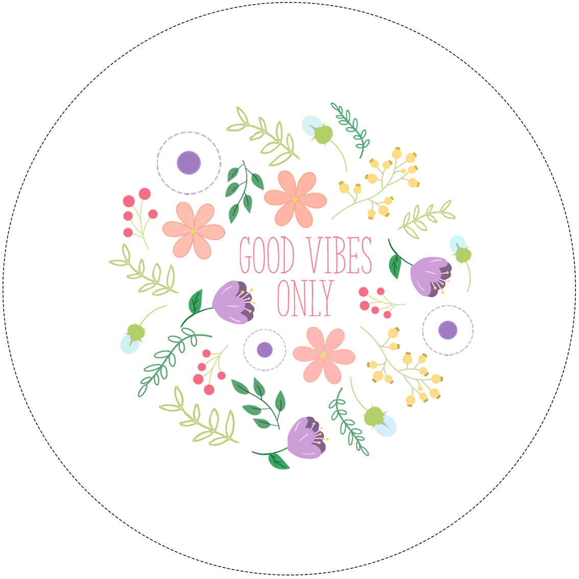 Good vibes only embroidery