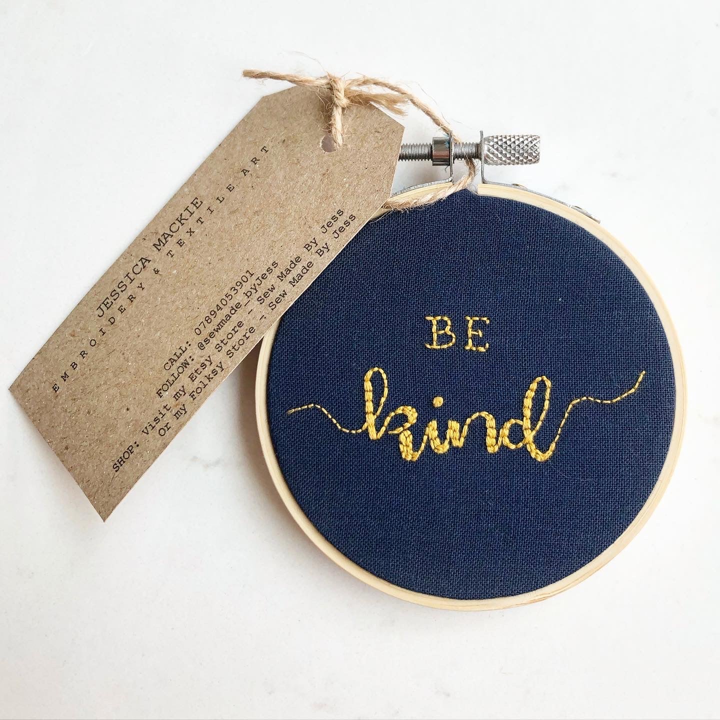 Handmade Be Kind Wall Hanging
