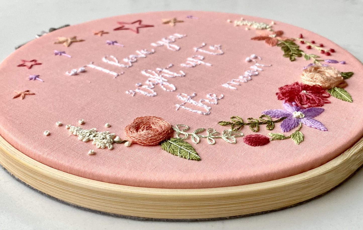 Personalised embroidery hoop