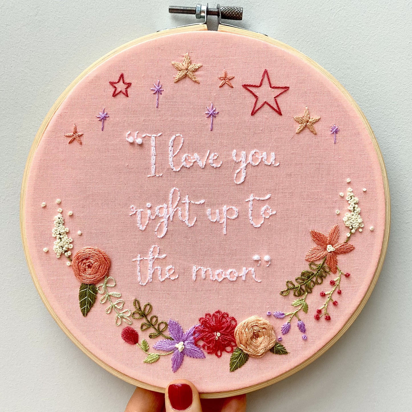 Star and flower embroidery