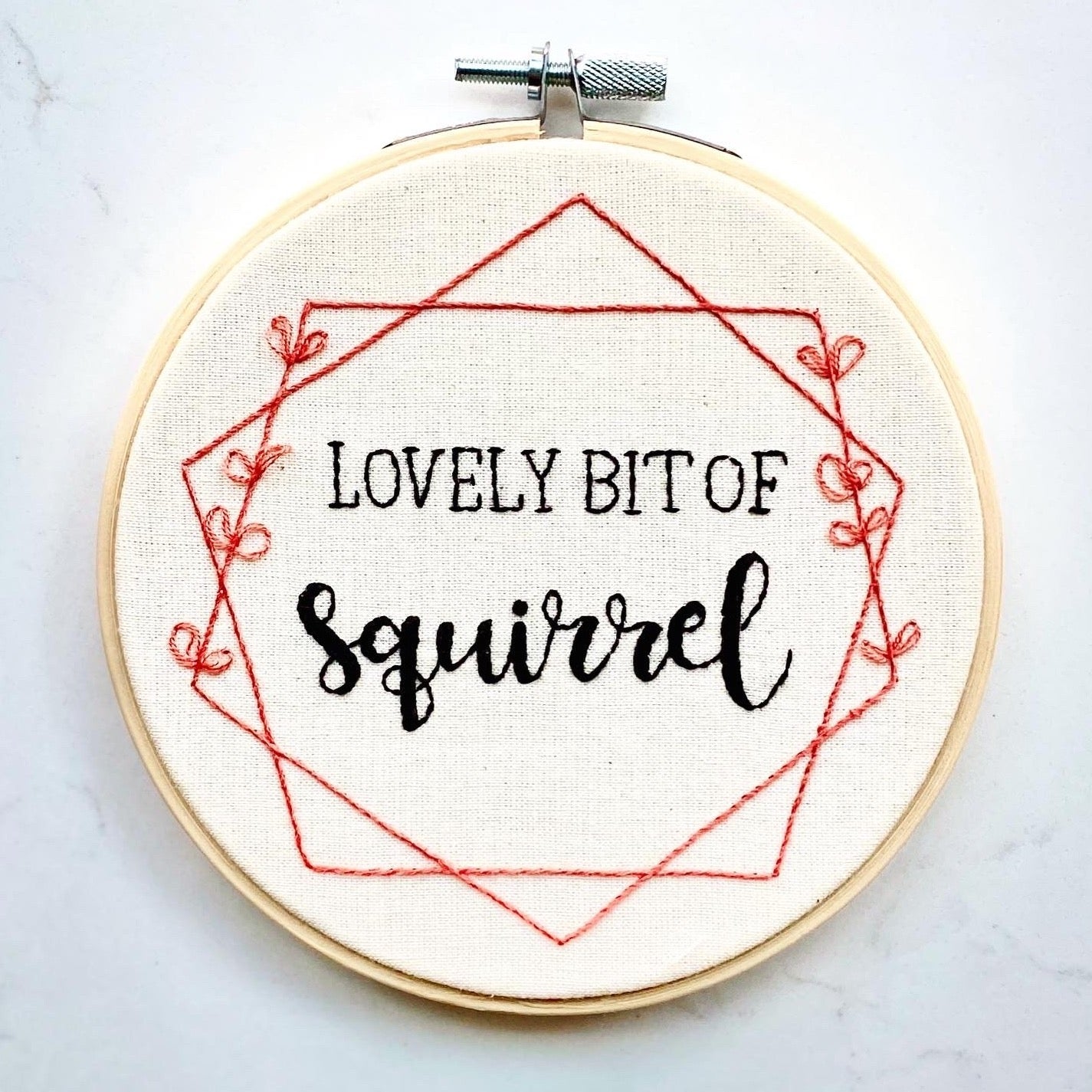 Bespoke Quote - Handmade Embroidery Hoop Art with Foliage Detailing