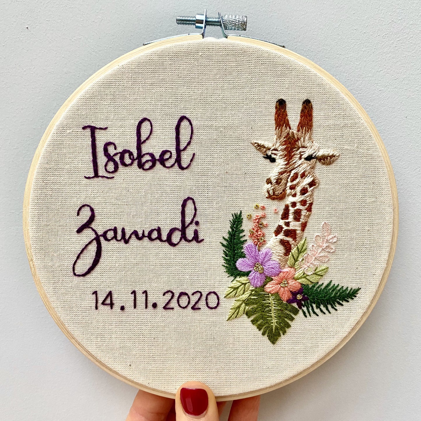 New baby embroidery hoop
