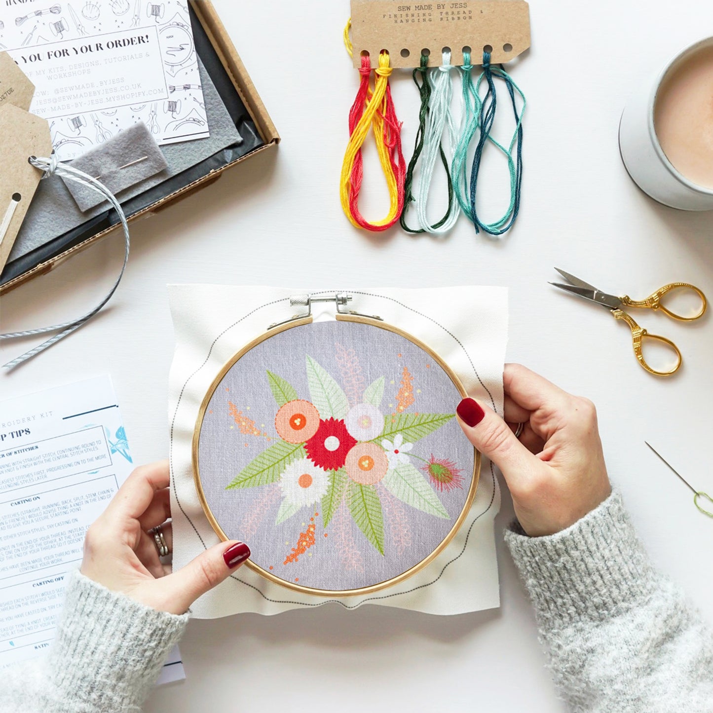 Floral Embroidery Kit