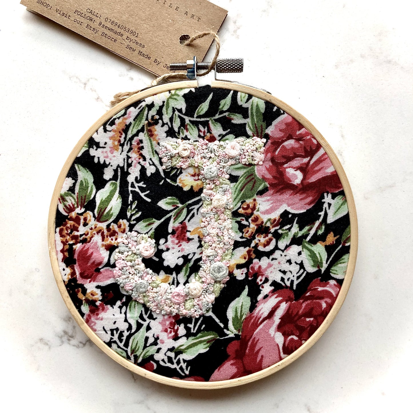 Letter J Personalised Embroidery Design