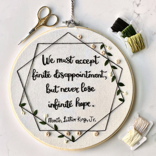 Custom Quote Embroidery Hoop