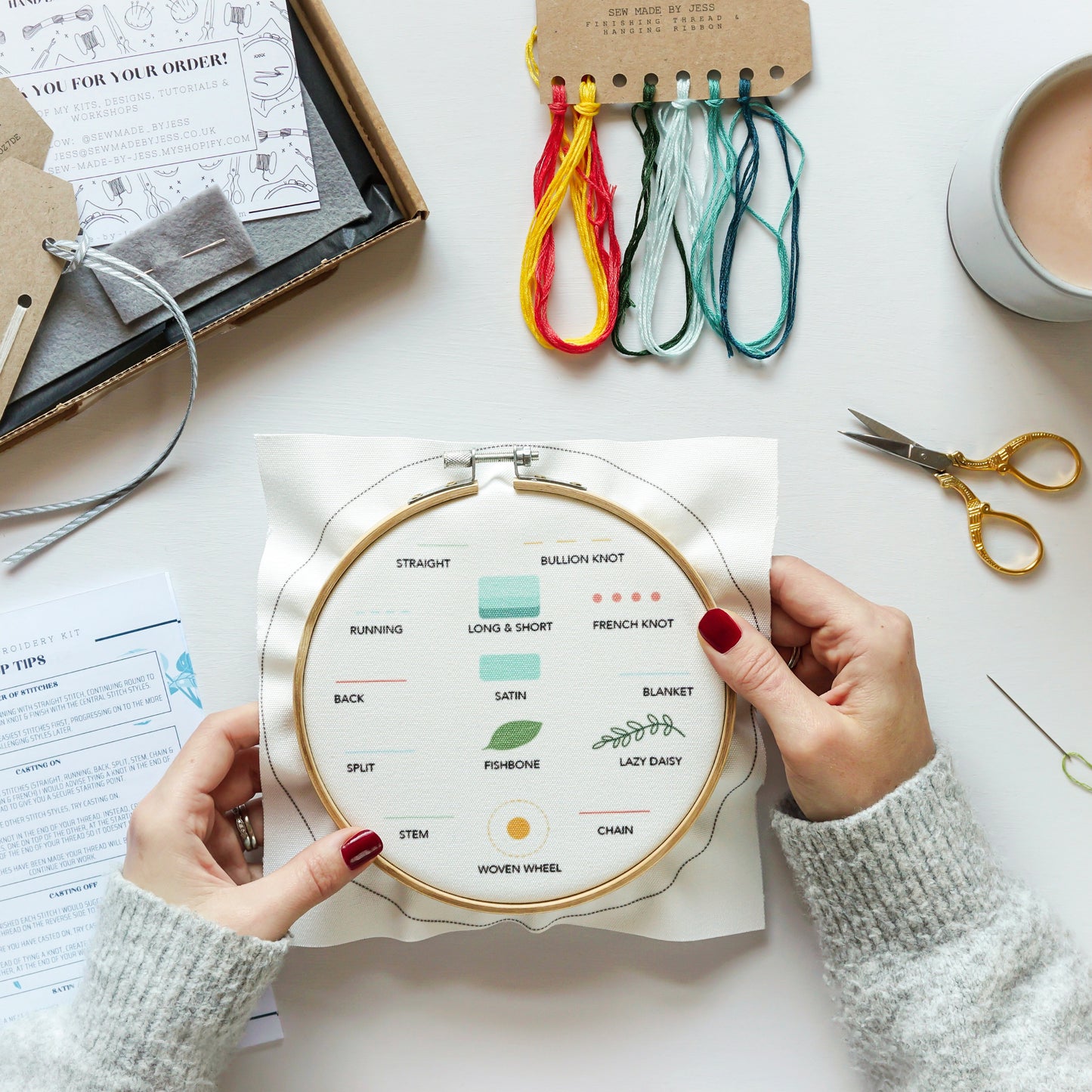 Learn hand embroidery