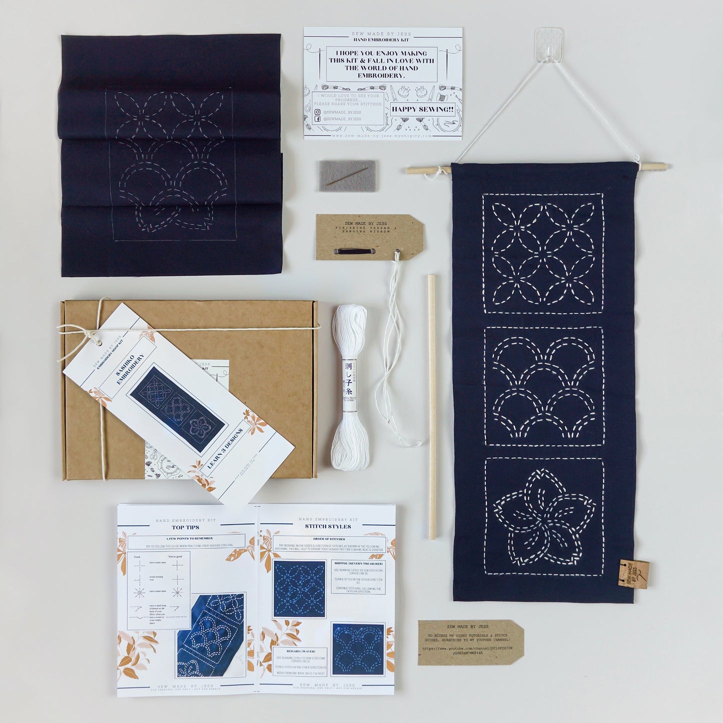 Sashiko Embroidery Kit