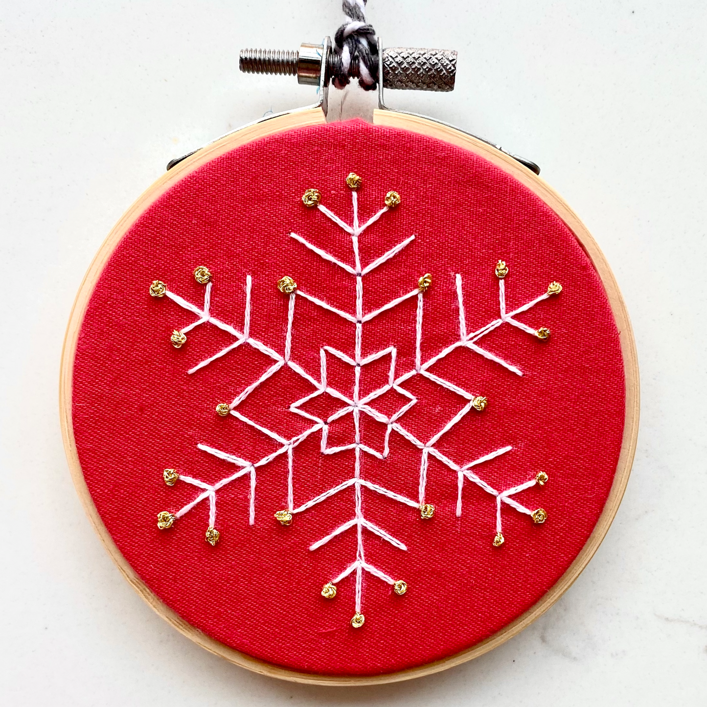 Snowflake Embroidery Hoop