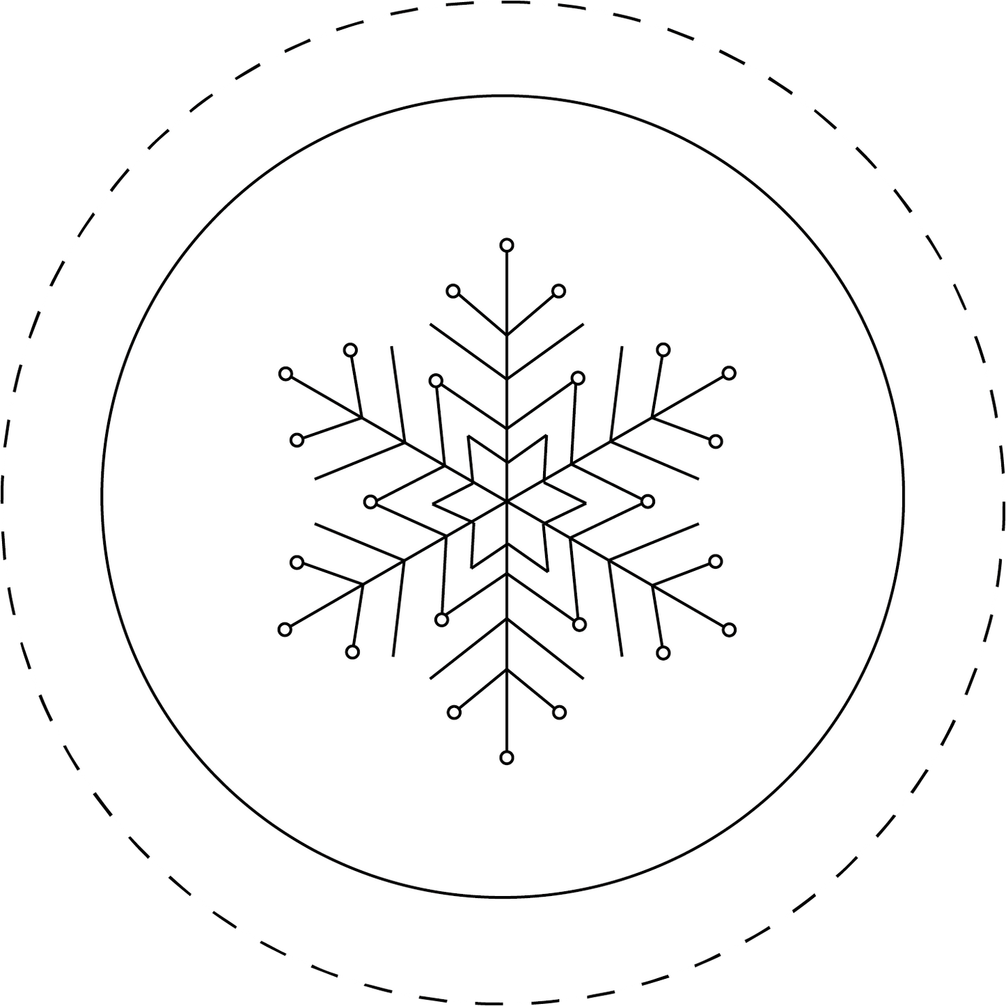 Snowflake embroidery pattern