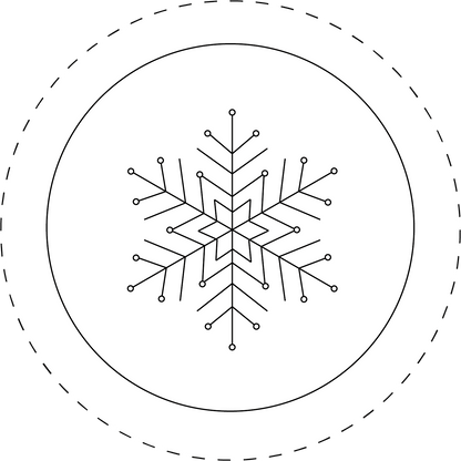 Snowflake embroidery pattern