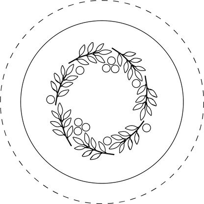 Wreath embroidery pattern