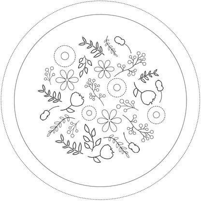 Spring Flowers Embroidery Pattern