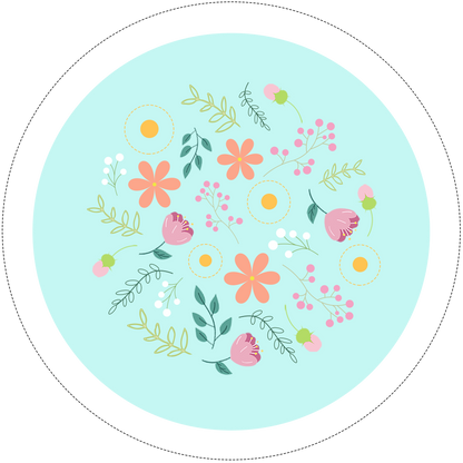 Spring Flowers Embroidery Pattern