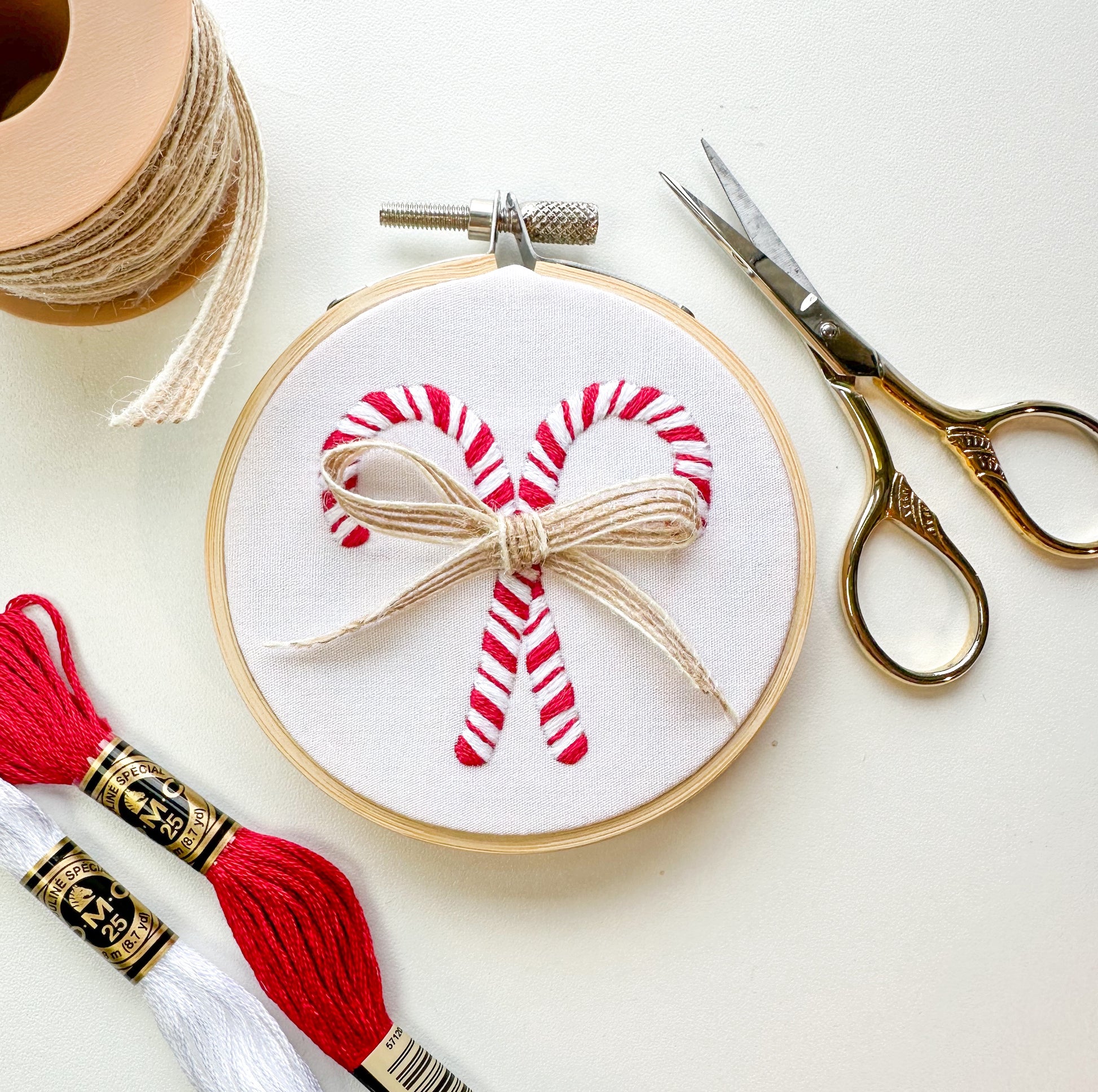 Candy Cane Embroidery Kit