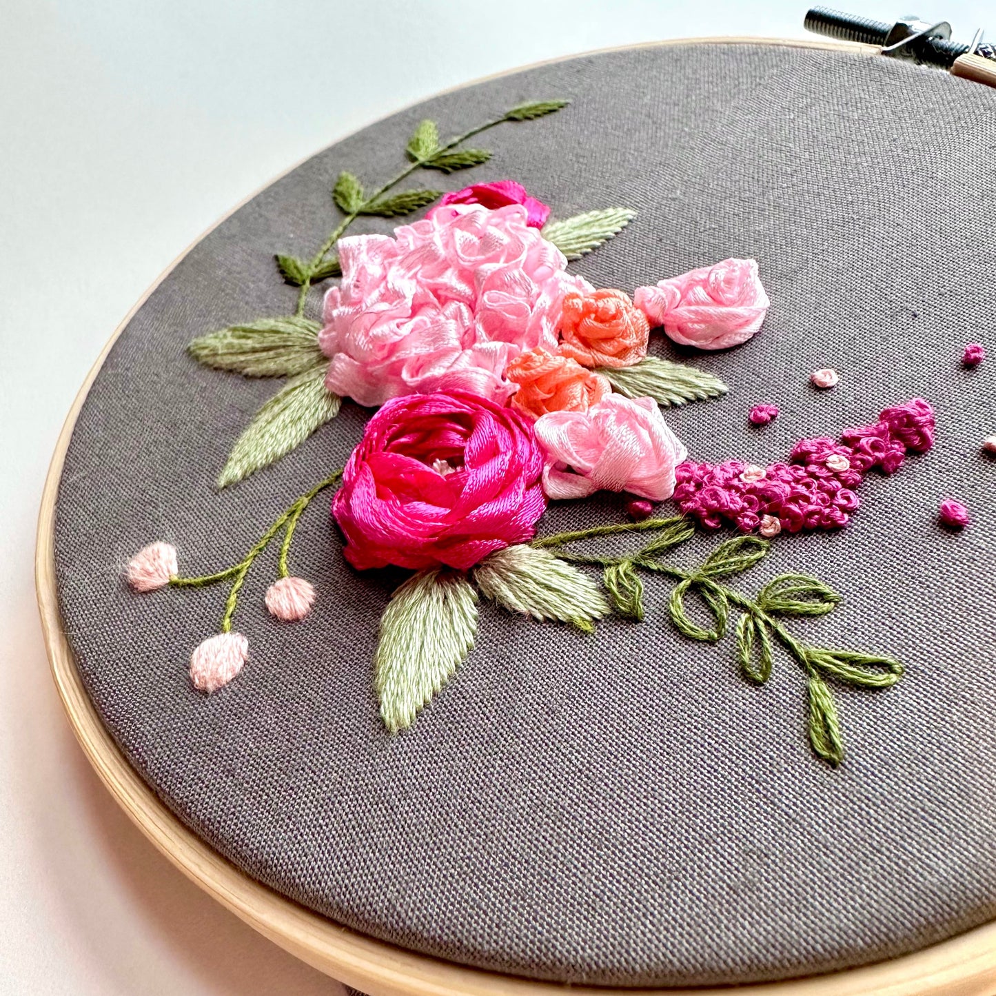 Ribbon Flower Hand Embroidery Kit