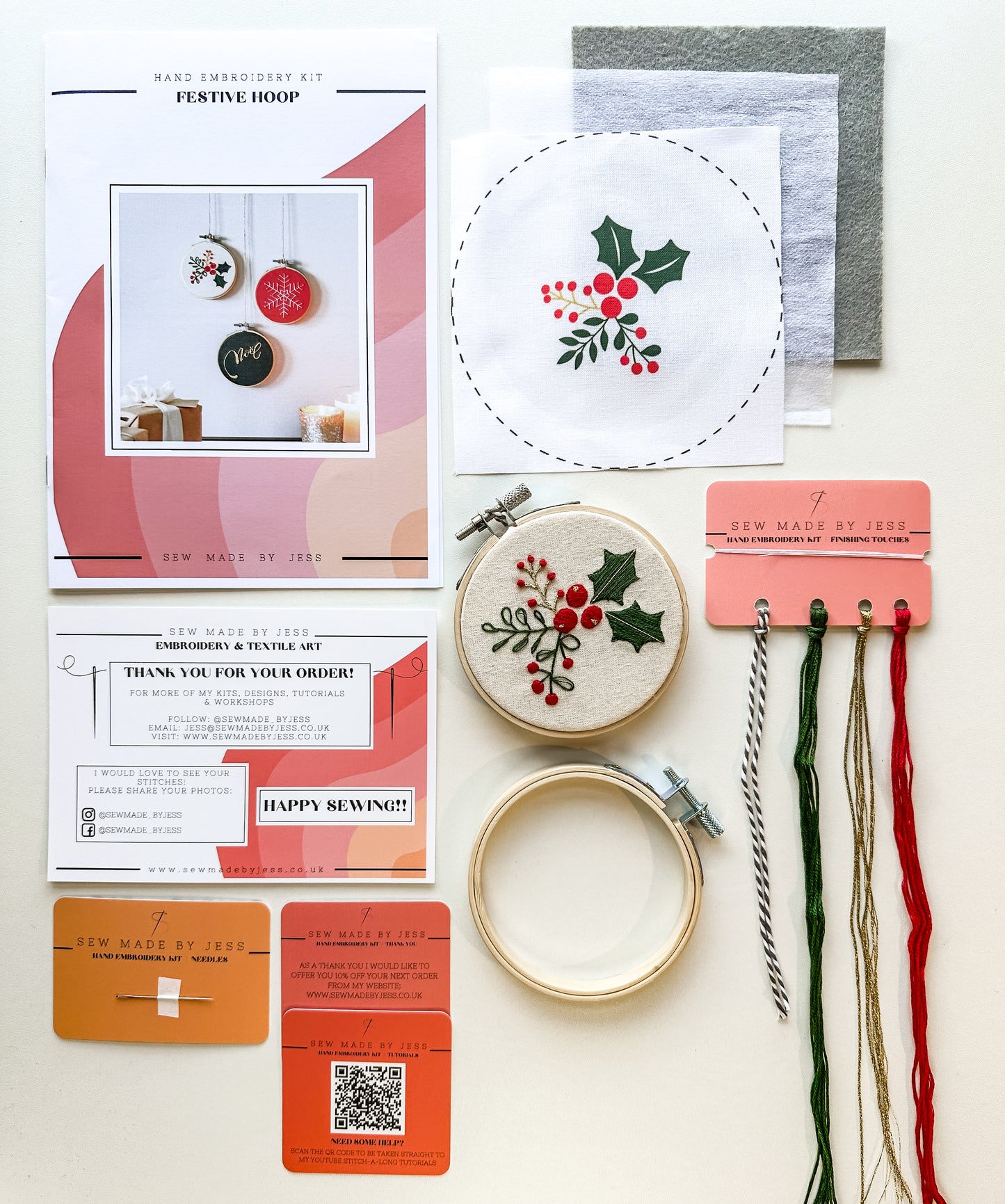 Holly Embroidery Kit