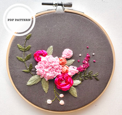 Ribbon Embroidery Flower Kit