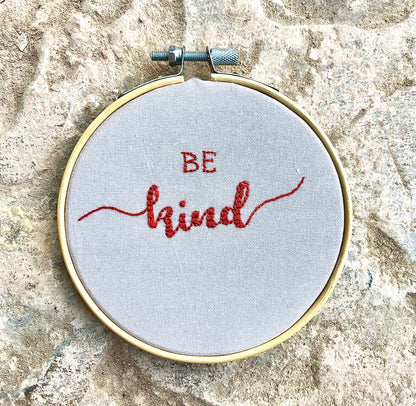 Be Kind Embroidery Hoop