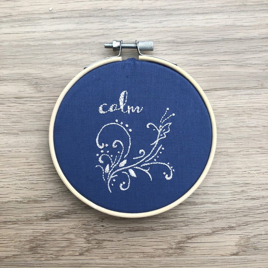 Calm Handmade Embroidery Hoop