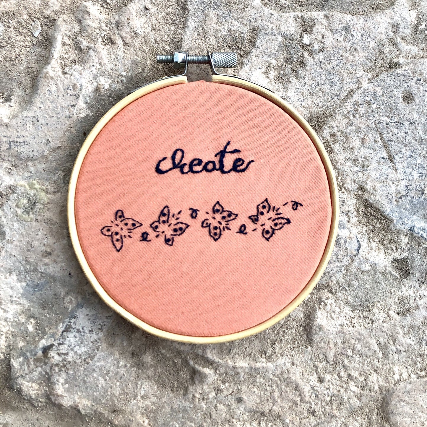 Create Embroidery Hoop Wall Hanging