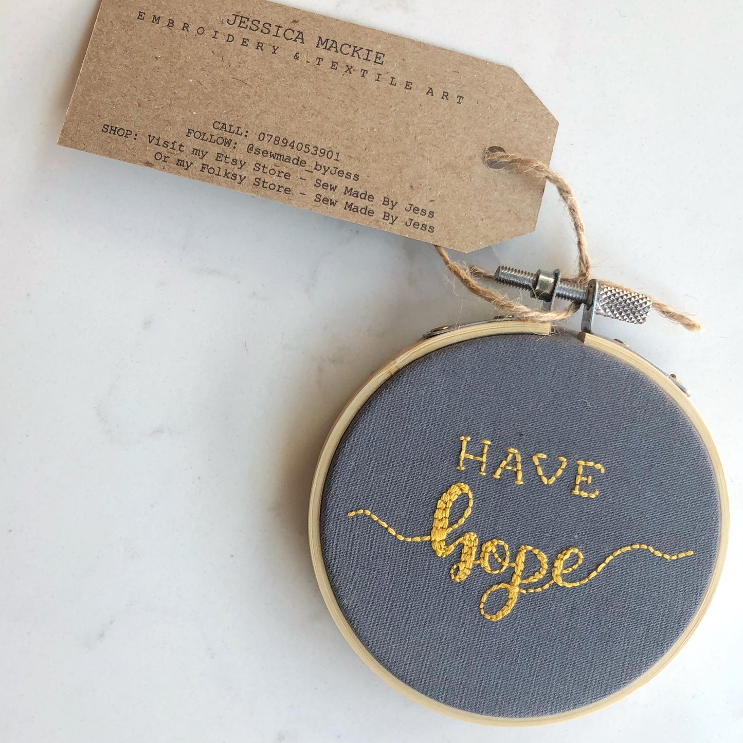Have Hope Custom Embroidery Hoop