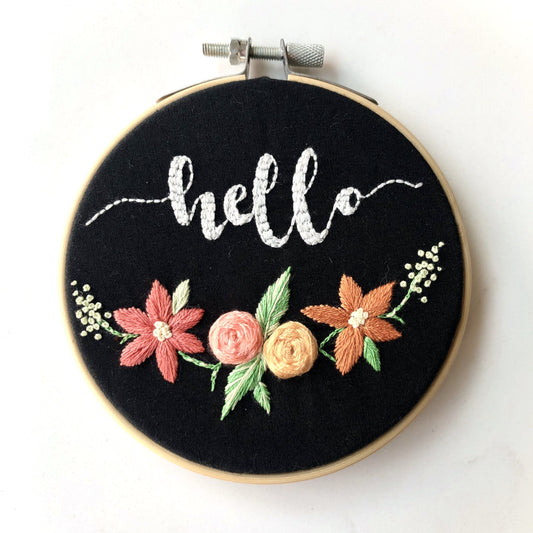 Hello Handmade Embroidery Hoop