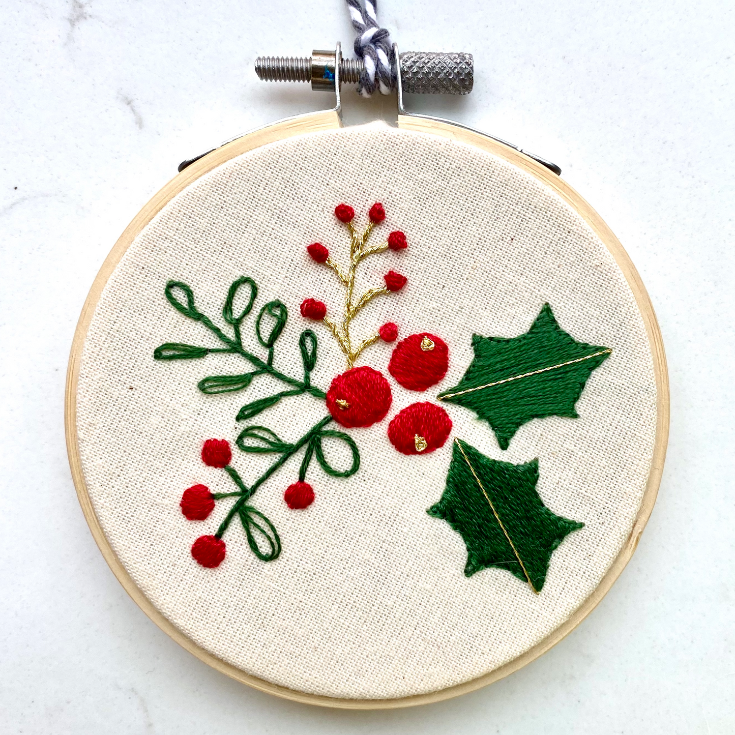 Holly Embroidery Hoop