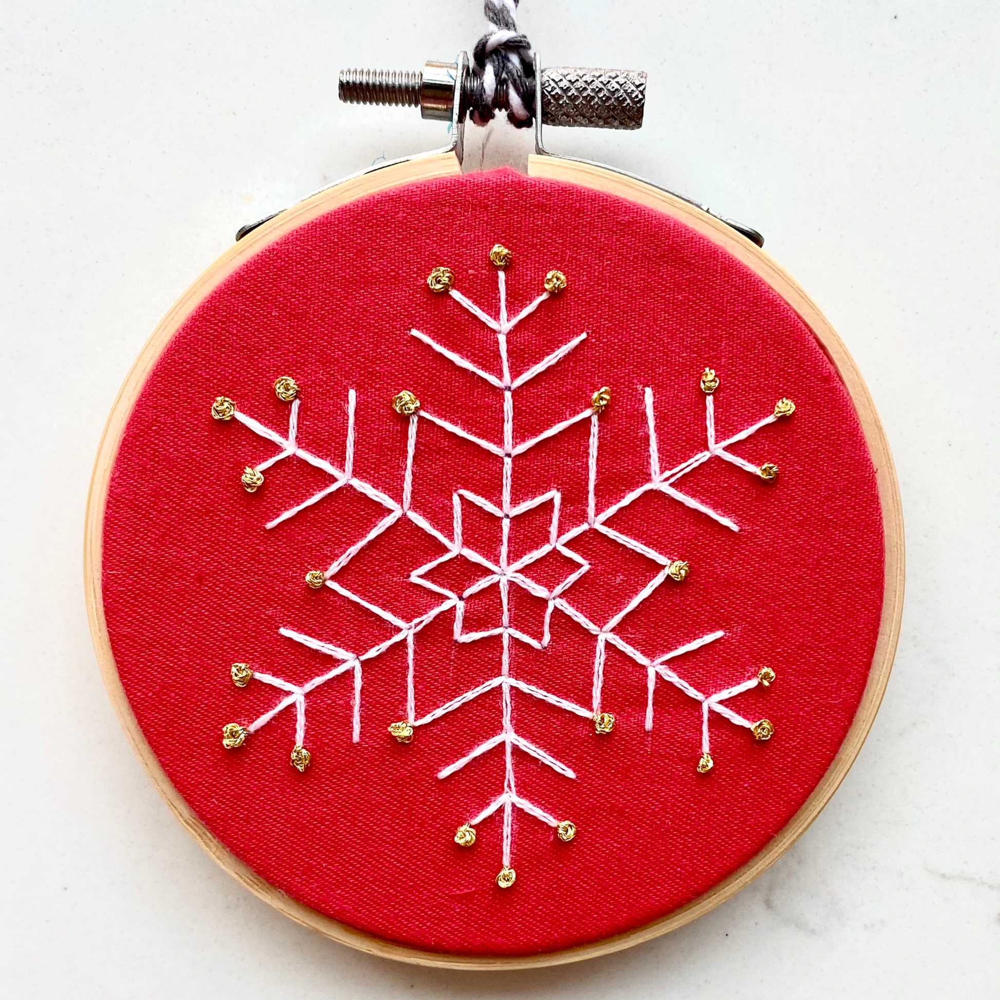 Snowflake Embroidery Hoop